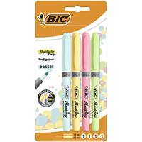 Markeerstift bic grip pastel assorti - thumbnail