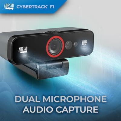 Adesso CyberTrack F1 Full HD-webcam 1920 x 1080 Pixel Voor Windows Hello Adesso CyberTrack F1 Full HD-webcam 1920 x 1080 Pixel Voor Windows Hello
