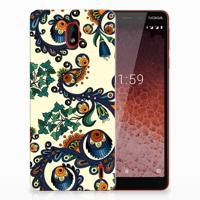 Siliconen Hoesje Nokia 1 Plus Barok Flower - thumbnail