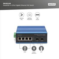 Digitus DN-651149 Industrial Ethernet Switch 4 x 2 poorten 1 GBit/s - thumbnail