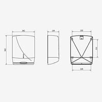 Jofel Jofel Futura handdoekdispenser voor papieren handdoekjes - RVS - thumbnail