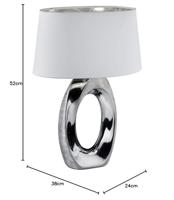 Trio TafellampTaba 52cm chroom met wit - R50521089 - thumbnail