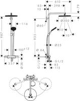 Hansgrohe Raindance Alive S Puro regendoucheset Ø30cm geborsteld brons - thumbnail