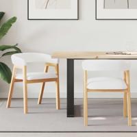Eettafelstoelen 2 pcs Naturel 54 x 57 x 73 cm - thumbnail