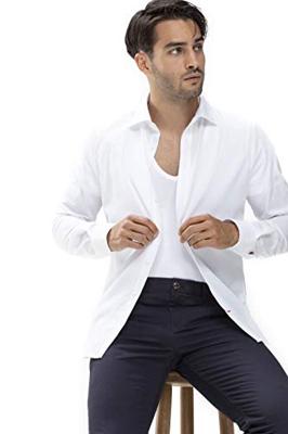 Heren Ondershirt - Dry Cotton - Business slim fit - T-shirt voor onder overhemd - Schijnt niet door - Diepe V-hals