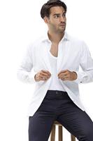 Heren Ondershirt - Dry Cotton - Business slim fit - T-shirt voor onder overhemd - Schijnt niet door - Diepe V-hals - thumbnail