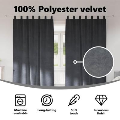 VidaXL Verduisterende gordijnen 2 pcs lichtgrijs 140 x 245 cm fluweel VidaXL Verduisterende gordijnen 2 pcs lichtgrijs 140 x 245 cm fluweel