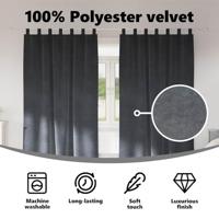 VidaXL Verduisterende gordijnen 2 pcs lichtgrijs 140 x 245 cm fluweel - thumbnail