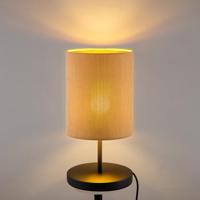 Scandinavische stijl Tafellamp - Corduroy Lampenkap - Cilinder - Karamel - ø20 x 40 cm - E27 Fitting - Geschikt voor Woonkamers en slaapkamers - Met schakelaar - thumbnail