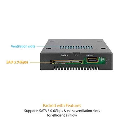 Icy Dock MB492SKL-B 3,5 SATA mobile rack voor 2x 2,5 - thumbnail
