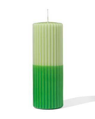 HEMA Stompkaars Ø7x19cm ribbel lichtgroen-groen (groen)