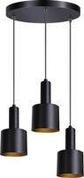 ETH Zwarte hanglampSledge 3-lichts zwart met goud - 05-HL4392-30 - thumbnail