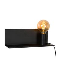 Lucide SEBO - Bedlamp / Wandlamp - 1xE27 - Zwart - thumbnail