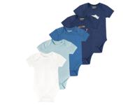 lupilu 5 babyrompers (62/68, Marine/blauw/wit) - thumbnail