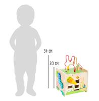 Small Foot houten activiteitenkubus en motoriekspiraal konijn - thumbnail