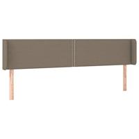 Hoofdbord LED 183x16x78/88 cm stof taupe - thumbnail
