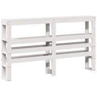 Bedframe zonder matras massief grenenhout wit 120x190 cm - thumbnail
