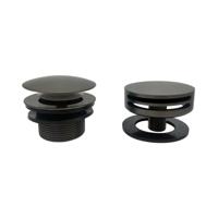 Wiesbaden Knop/plug Badoverloop Inclusief Badvulfunctie Rond Gunmetal - thumbnail