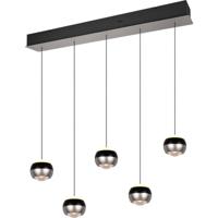 LED Hanglamp - Trio Select Orbit - 5 Lichtpunten van 8 Watt - Rechthoek - Dimbaar - Aanpasbare Lichtkleur - Hoogte Aanpasbaar zonder Contragewicht - Mat Nikkel - Metaal - thumbnail