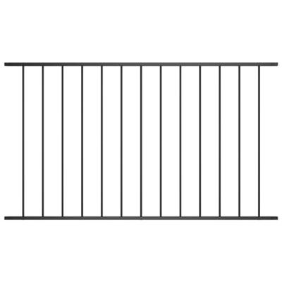 VidaXL Hekpaneel 1,7x1,25 m gepoedercoat staal zwart