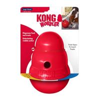 KONG Wobbler - Interactief hondenspeeltje voor het uitdelen van snoepjes - Langzame voerbak voor honden voor gezond eten - Voor middelgrote/grote honden - thumbnail