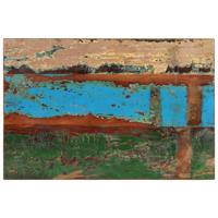 Tafelblad rechthoekig 25-27 mm 60x90 cm massief gerecycled hout - thumbnail