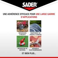Extra sterke lijm - SADER - Repareert alle extreme situaties - Binnen & Buiten - Alle oppervlakken - Zwart - Gemakkelijk te snijden - 20 m x 50 mm - thumbnail
