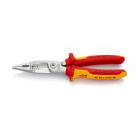 Knipex Elektro installatietang geïsoleerd | Meer-componentengrepen | VDE-getest | Verchroomd | Lengte 200 mm | Zelfbedieningskaart/blister - 13 86 200 - thumbnail