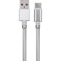 Renkforce USB-kabel USB 2.0 USB-A stekker, USB-C stekker 1.00 m Wit Vergulde steekcontacten TO-6899484 - thumbnail
