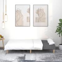 Slaapbank 2-zits stof donkergrijs - thumbnail