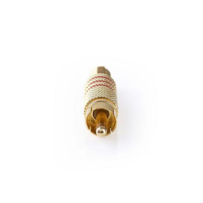 Nedis RCA-Connector | Male | Soldeer | 7.0 mm | Goud / Rood | 10 Stuks | 1 stuks - CAGP24900RD CAGP24900RD