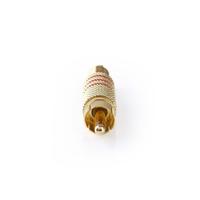 Nedis RCA-Connector | Male | Soldeer | 7.0 mm | Goud / Rood | 10 Stuks | 1 stuks - CAGP24900RD CAGP24900RD - thumbnail