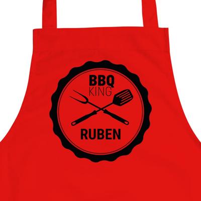 BBQ schort bedrukken - Rood