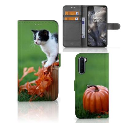 OnePlus Nord | Telefoonhoesje | Met pasjeshouder | Kitten