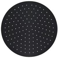VidaXL Regendouchekop rond 30 cm roestvrij staal zwart - thumbnail