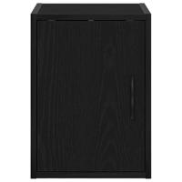 Garagewandkasten 2 st spaanplaat zwart - thumbnail