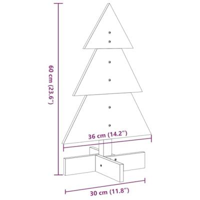 Kerstdecoratie kerstboom 60 cm massief grenenhout Kerstdecoratie kerstboom 60 cm massief grenenhout