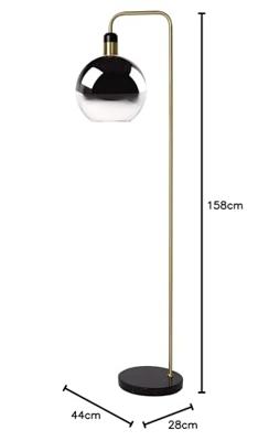 Lucide JULIUS - Vloerlamp - Ø 28 cm - 1xE27 - Fumé
