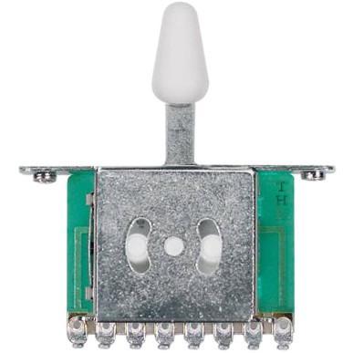 Boston SW-145-W 5-standenschakelaar open model met witte knop Boston SW-145-W 5-standenschakelaar open model met witte knop