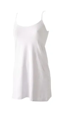 Gladde onderjurk spaghetti bandjes - 79190 - wit -zwart - huidskleur