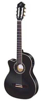 Ortega RCE145LBK Family Series Pro Full-Size Guitar Black linkshandige E/A klassieke gitaar met gigbag