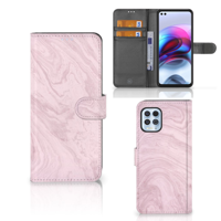 Motorola Moto G100 | Bookcase | Marble Pink - Origineel Cadeau Vriendin - thumbnail
