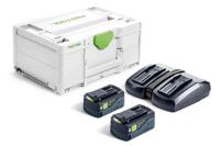 Festool sys 18v 2x5.0/tcl 6 duo | energie-set 18v in systainer (2x 5.0ah accu + tcl 6 duo lader) - 577707 - thumbnail