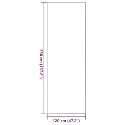 Deurmat Antraciet en Zwart 120 x 350 cm Polypropyleen en vinyl