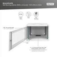 Digitus DN-19-07U-S-PD rack 7U Wandrek Grijs - thumbnail