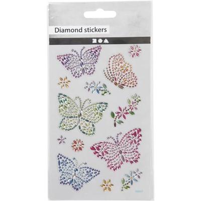 Creativ Company Diamant stickers vlinder, 1 vel