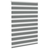Zebra rolgordijn 95x150 cm stofbreedte 90,9 cm donkergrijs - thumbnail