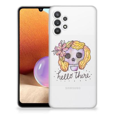 Silicone Back Case Samsung Galaxy A32 4G | A32 5G Enterprise Editie Boho Skull Silicone Back Case Samsung Galaxy A32 4G | A32 5G Enterprise Editie Boho Skull