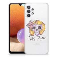 Silicone Back Case Samsung Galaxy A32 4G | A32 5G Enterprise Editie Boho Skull - thumbnail