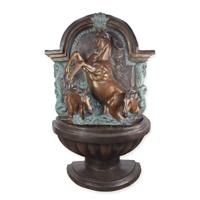 Bronzen wandfontein 176 cm hoog - thumbnail